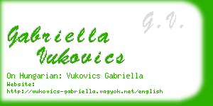 gabriella vukovics business card